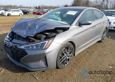 2020 Hyundai Elantra Sport z USA, uszkodzony, nr VIN KMHD04LB5LU017374